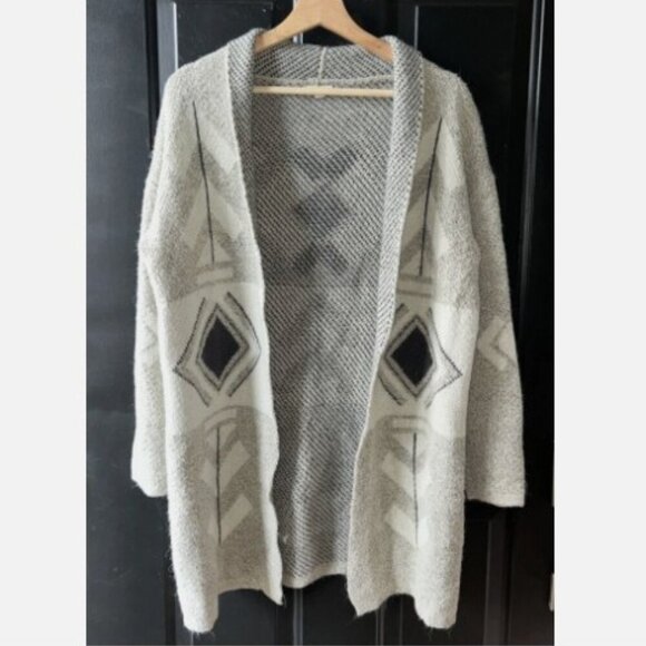 Debut Southwestern Cardigan Sweater Aztec Design Women's Size Large Cozy Warm - Picture 2 of 10